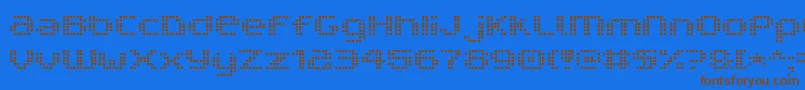 V5ProphitCell Font – Brown Fonts on Blue Background