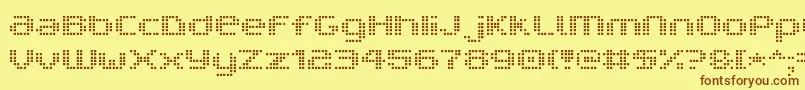 V5ProphitCell Font – Brown Fonts on Yellow Background