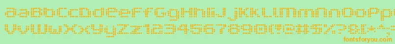 V5ProphitCell Font – Orange Fonts on Green Background
