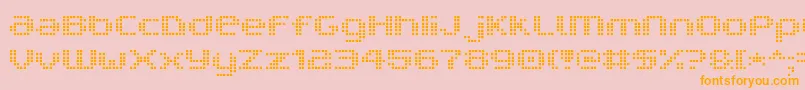 V5ProphitCell Font – Orange Fonts on Pink Background