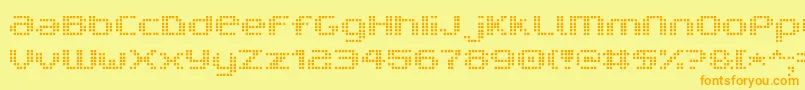 V5ProphitCell Font – Orange Fonts on Yellow Background