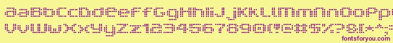 V5ProphitCell Font – Purple Fonts on Yellow Background