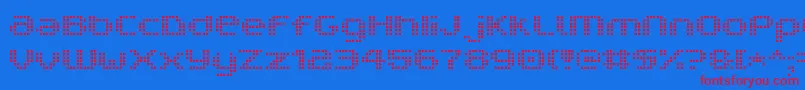 V5ProphitCell Font – Red Fonts on Blue Background