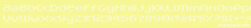 Шрифт V5ProphitCell – белые шрифты на жёлтом фоне