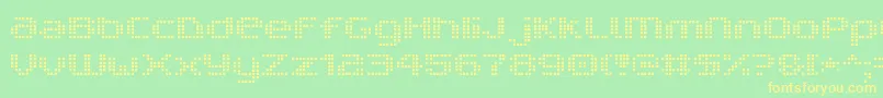 V5ProphitCell Font – Yellow Fonts on Green Background