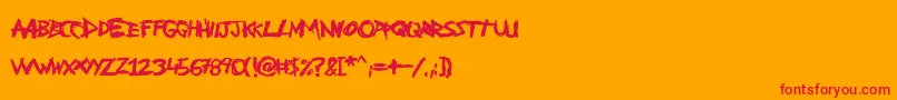 PeopleArePeople-fontti – punaiset fontit oranssilla taustalla