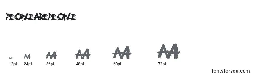 PeopleArePeople Font Sizes