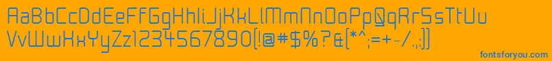 MoondogFifteen Font – Blue Fonts on Orange Background