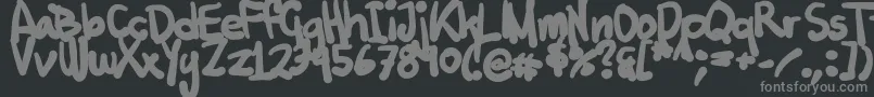 フォントTuschtouch2 – 黒い背景に灰色の文字