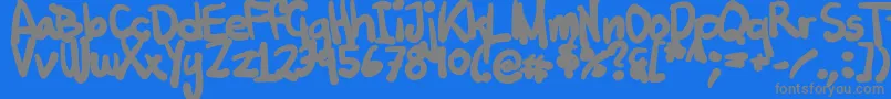 fuente Tuschtouch2 – Fuentes Grises Sobre Fondo Azul