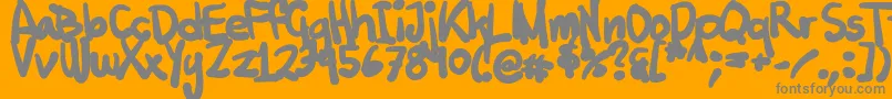 Tuschtouch2 Font – Gray Fonts on Orange Background