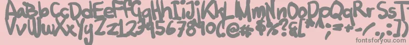 Weitere Informationen zur Tuschtouch2-Schriftart Tuschtouch2-Schriftart – Graue Schriften auf rosa Hintergrund