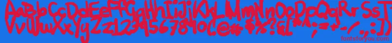 Шрифт Tuschtouch2 – красные шрифты на синем фоне