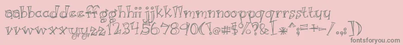 BmdJustKidding Font – Gray Fonts on Pink Background