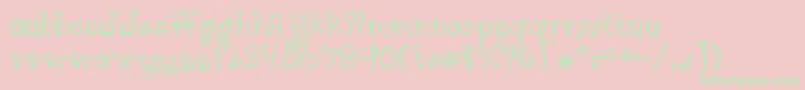 BmdJustKidding Font – Green Fonts on Pink Background