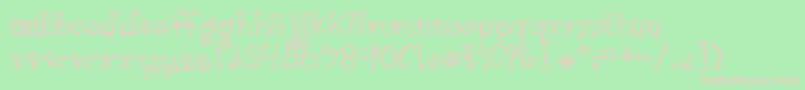 BmdJustKidding Font – Pink Fonts on Green Background