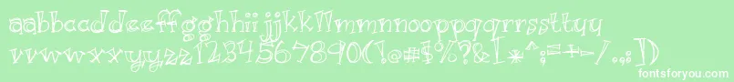 BmdJustKidding Font – White Fonts on Green Background
