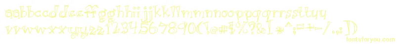 BmdJustKidding-fontti – keltaiset fontit