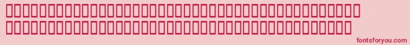NonzeroNormal-Schriftart – Rote Schriften auf rosa Hintergrund
