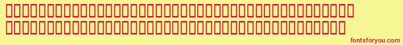 NonzeroNormal-Schriftart – Rote Schriften auf gelbem Hintergrund