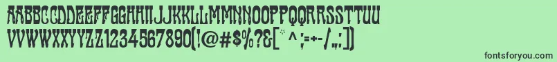Cabaret ffy Font – Black Fonts on Green Background