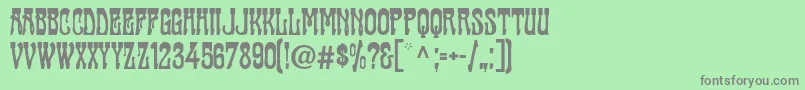 Cabaret ffy Font – Gray Fonts on Green Background
