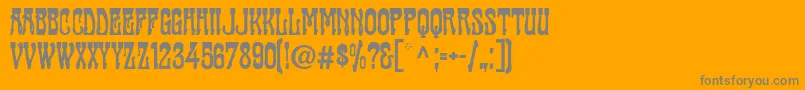 Cabaret ffy Font – Gray Fonts on Orange Background