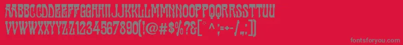 Cabaret ffy Font – Gray Fonts on Red Background