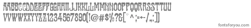 フォントCabaret ffy – 白い背景に灰色の文字