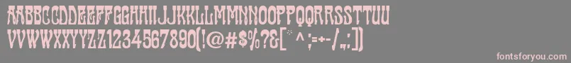フォントCabaret ffy – 灰色の背景にピンクのフォント