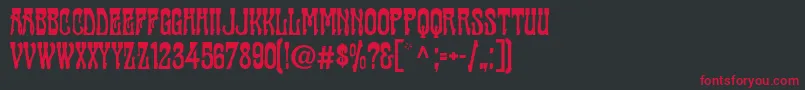 Cabaret ffy Font – Red Fonts on Black Background