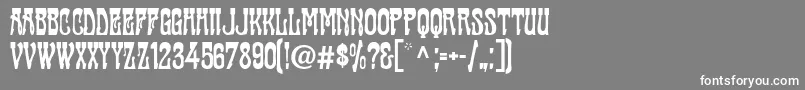 Cabaret ffy Font – White Fonts on Gray Background