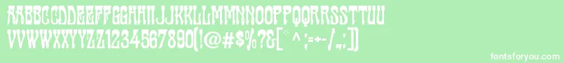 Cabaret ffy Font – White Fonts on Green Background