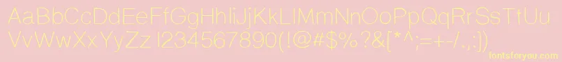 Prinsesstartalightdemo Font – Yellow Fonts on Pink Background