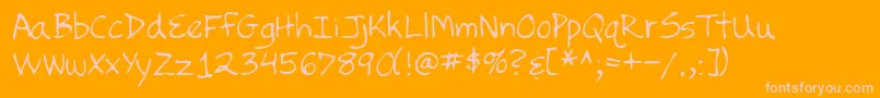 Lehn252 Font – Pink Fonts on Orange Background