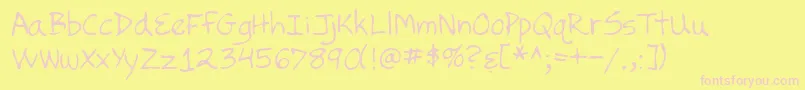 Lehn252 Font – Pink Fonts on Yellow Background