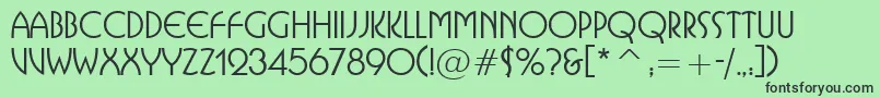 BusoramaMediumBt Font – Black Fonts on Green Background