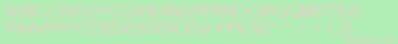 フォントBusoramaMediumBt – 緑の背景にピンクのフォント