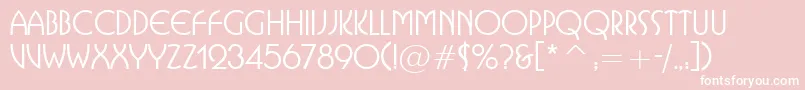 Шрифт BusoramaMediumBt – белые шрифты на розовом фоне