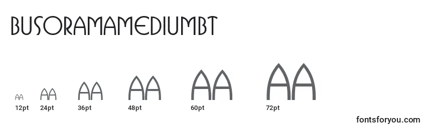 Размеры шрифта BusoramaMediumBt