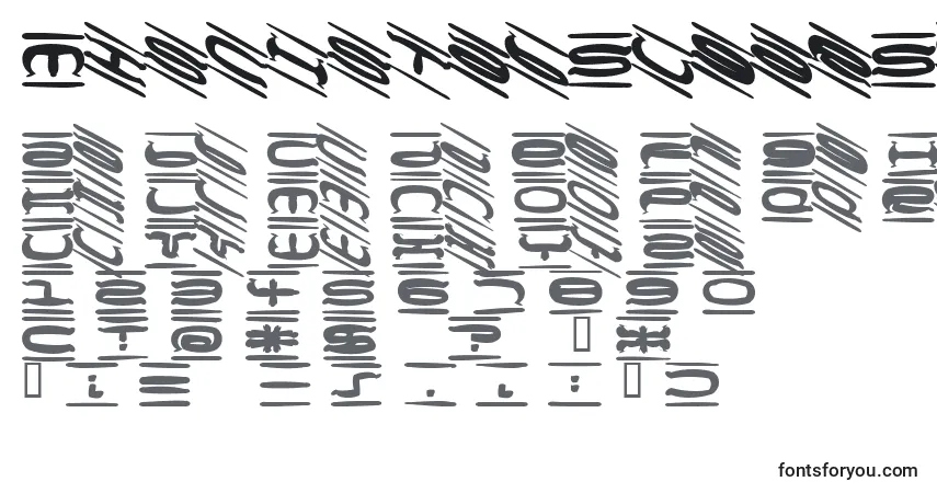 Czcionka MischstabSugarSweet – alfabet, cyfry, specjalne znaki