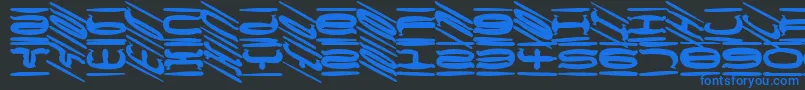 MischstabSugarSweet-fontti – siniset fontit mustalla taustalla
