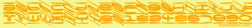 MischstabSugarSweet Font – Orange Fonts on Yellow Background