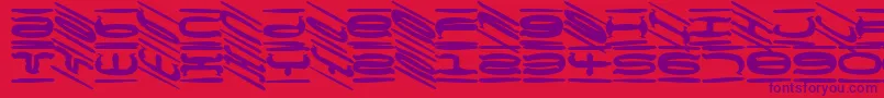 MischstabSugarSweet-Schriftart – Violette Schriften auf rotem Hintergrund