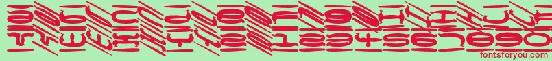 MischstabSugarSweet Font – Red Fonts on Green Background