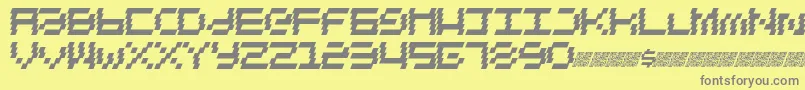 Electrohouse Font – Gray Fonts on Yellow Background