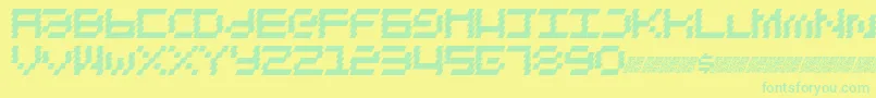 Electrohouse Font – Green Fonts on Yellow Background