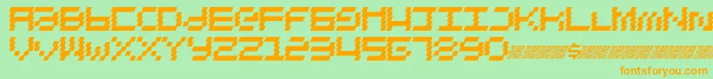 Electrohouse Font – Orange Fonts on Green Background