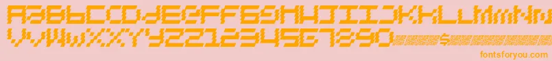 Electrohouse Font – Orange Fonts on Pink Background