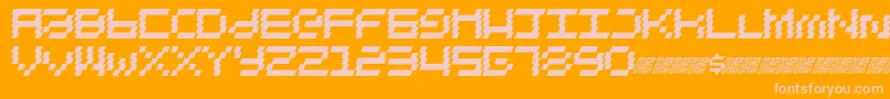 Electrohouse Font – Pink Fonts on Orange Background